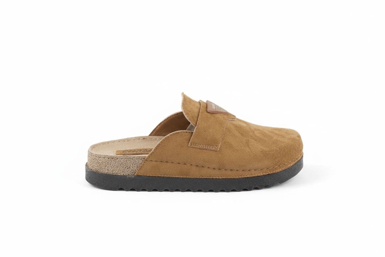 sabot mules confort femme en daim camelle R 205